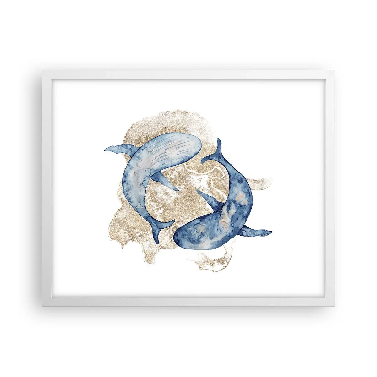 Plakat w białej ramie - Przyjaźń czy kochanie? - 50x40 cm