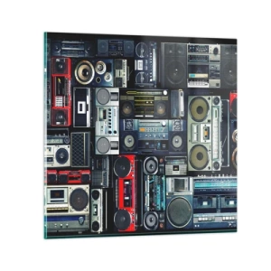 Obraz na szkle - Tęsknota za latami 80. - 30x30 cm