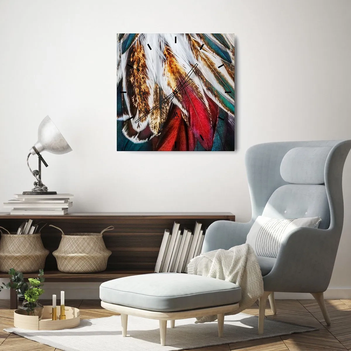 Zegar ścienny - Tajemnice lotu - 30x30 cm