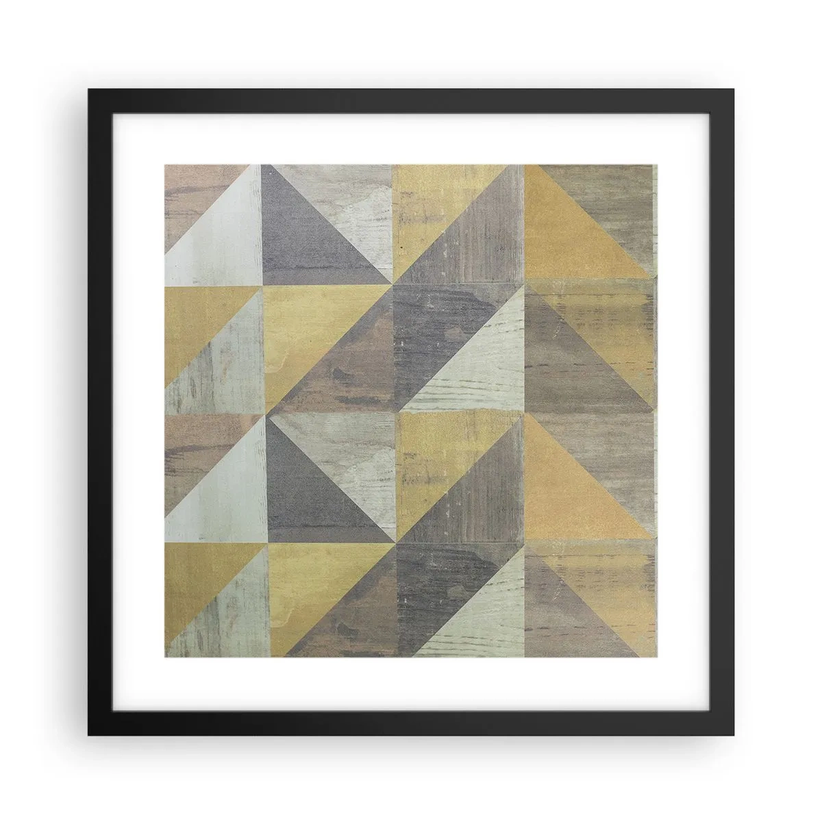 Plakat w czarnej ramie - Pod kątem trójkąta - 40x40 cm