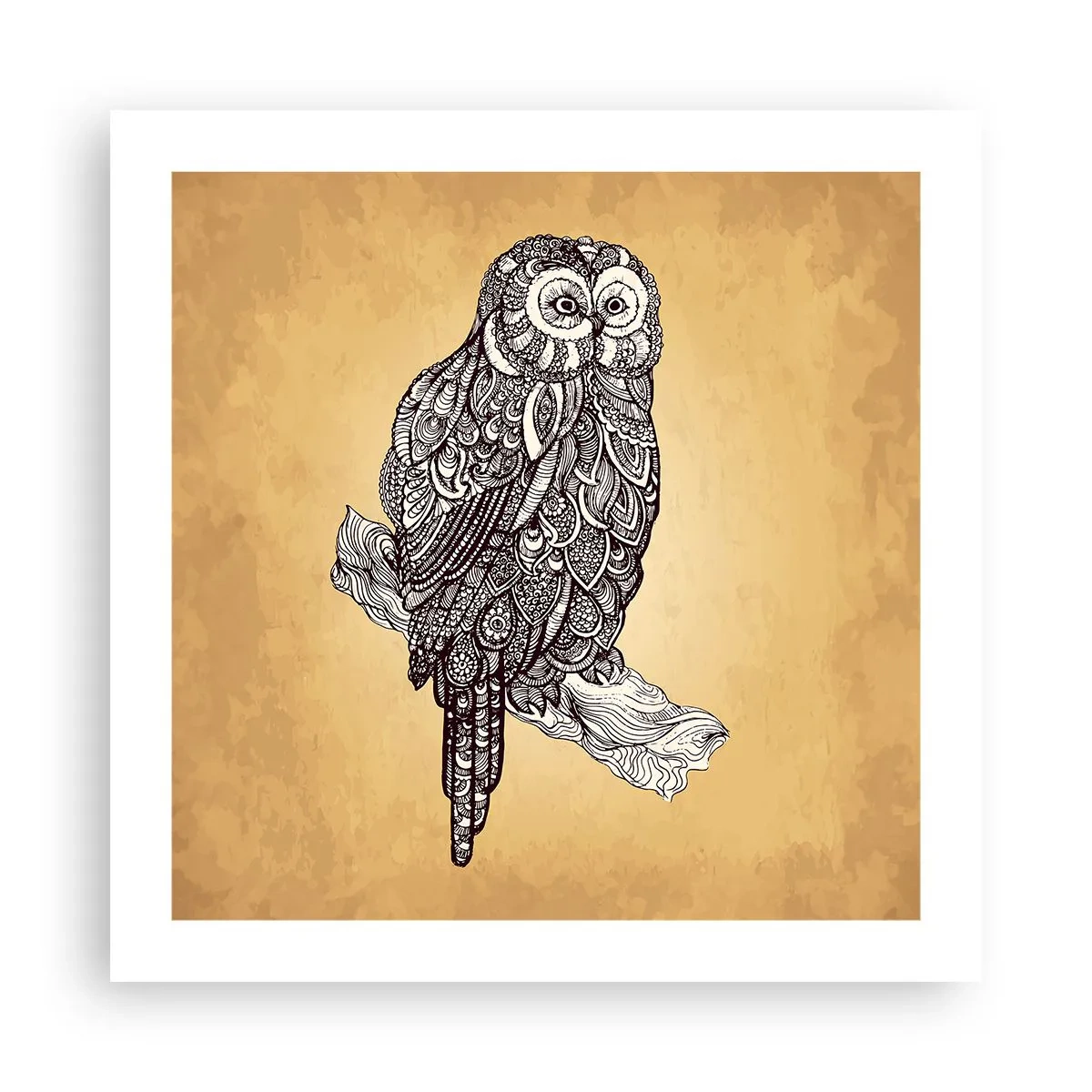 Plakat - Misterne ornamenty mądrości - 50x50 cm