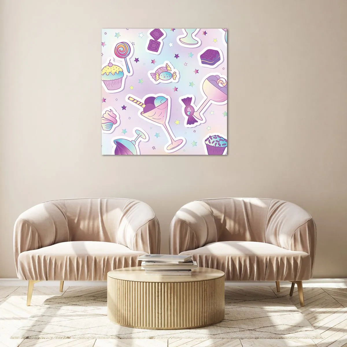 Obraz na szkle - Żeby codziennie były urodziny - 50x50 cm