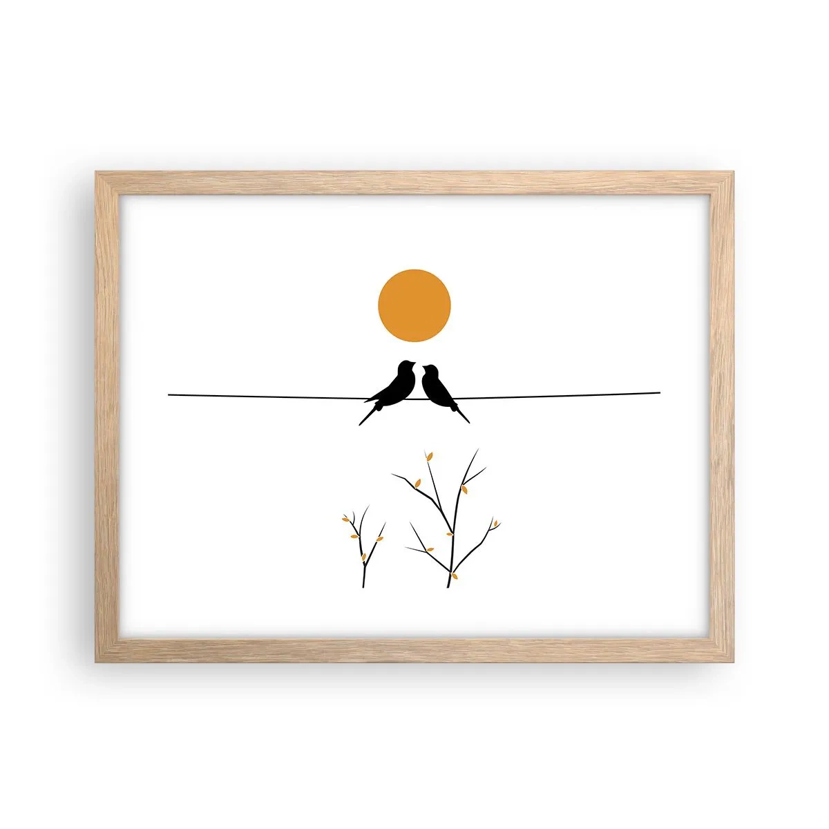 Plakat w ramie jasny dąb - Słowiczy wieczór - 40x30 cm