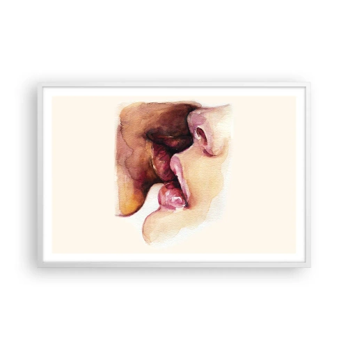Plakat w białej ramie - Jak noc i dzień, ziemia i niebo - 91x61 cm