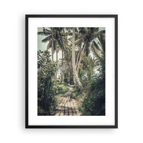 Plakat w czarnej ramie - Palmowa aleja - 40x50 cm