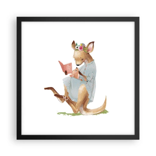 Plakat w czarnej ramie - Poczytaj mi, mamo - 40x40 cm