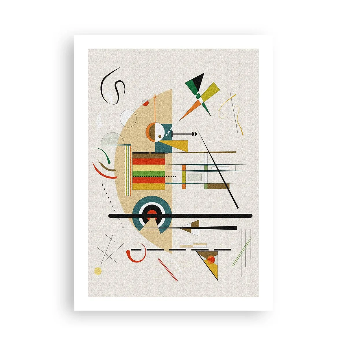 Plakat - Abstrakcyjna kompozycja geometryczna - 50x70cm - I świat się śmieje - Nowoczesna dekoracja ścienna do salonu, kuchni i sypialni ARTTOR