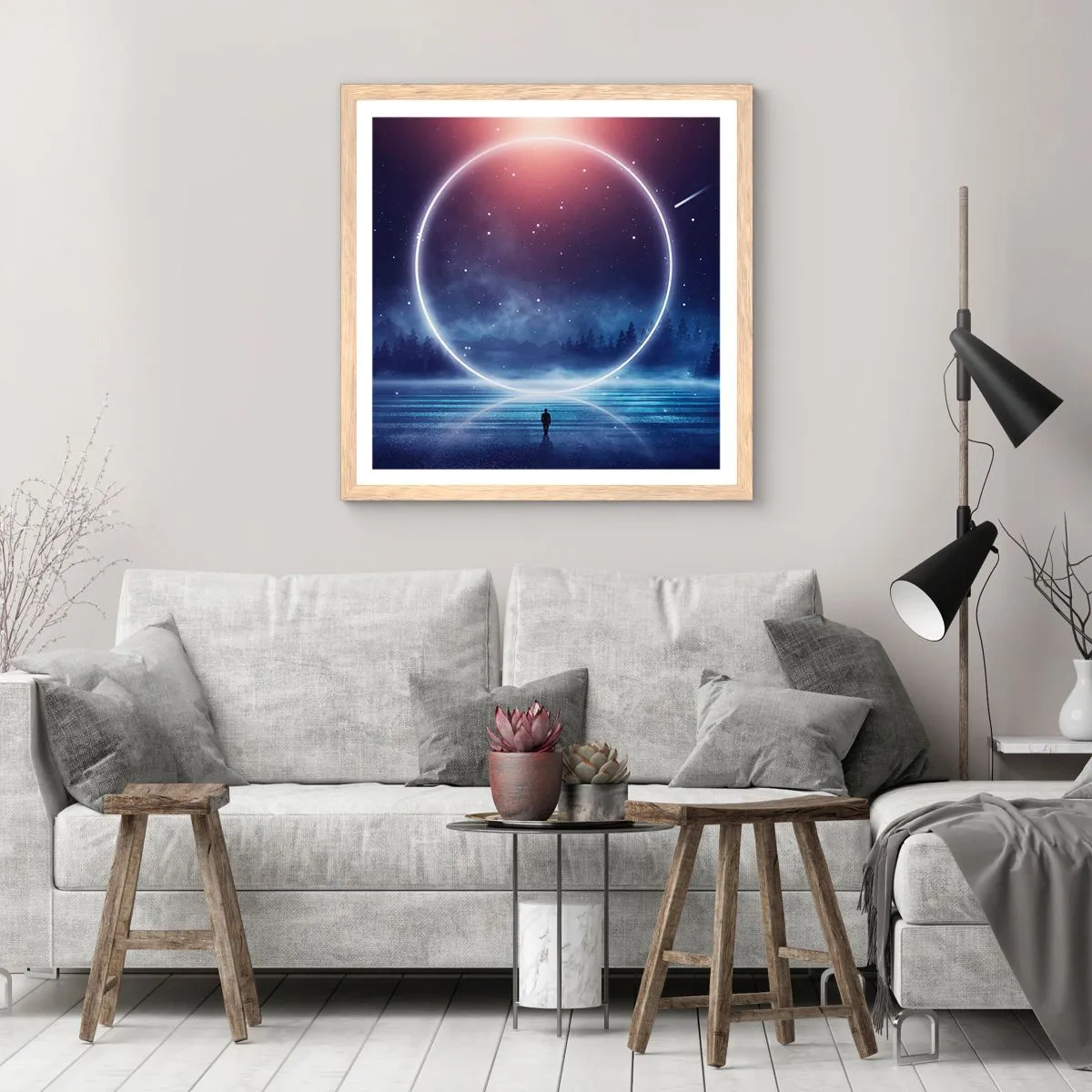Plakat w ramie jasny dąb - Już tu są… - 40x40 cm