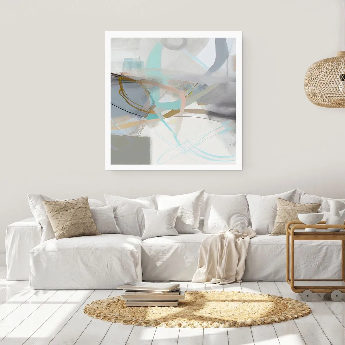 Plakat - Abstrakcja zamglona - 50x50 cm