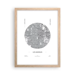 Plakat w ramie jasny dąb - Anatomia Los Angeles - 30x40 cm