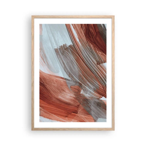 Plakat w ramie jasny dąb - Abstrakcja jesienna i wietrzna - 50x70 cm