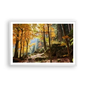 Plakat w białej ramie - Czas na odpoczynek - 91x61 cm