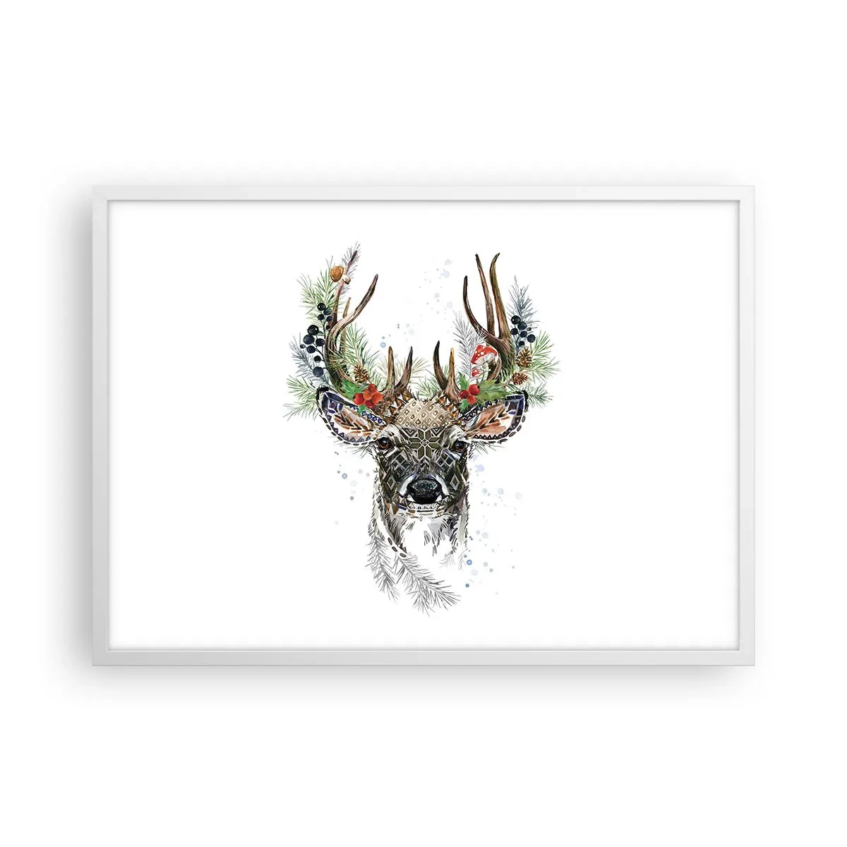 Plakat w białej ramie - W świątecznej szacie - 70x50 cm