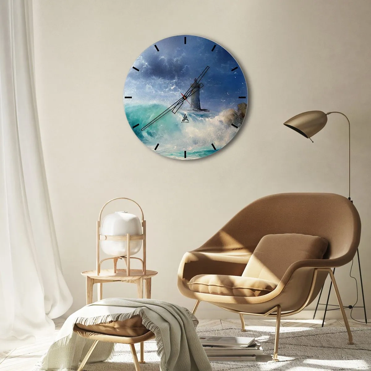 Zegar ścienny - Na straży przeciw żywiołom - 40x40 cm