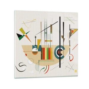Obraz na szkle - I świat się śmieje - 60x60 cm