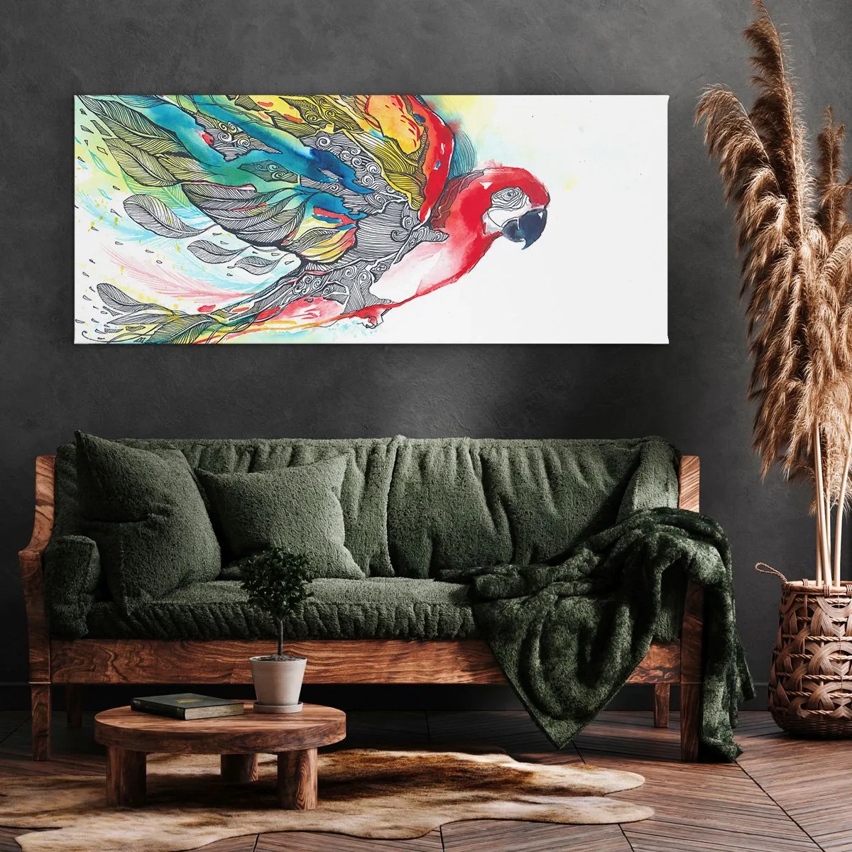 Obraz na płótnie - Żyj kolorowo - 100x40 cm