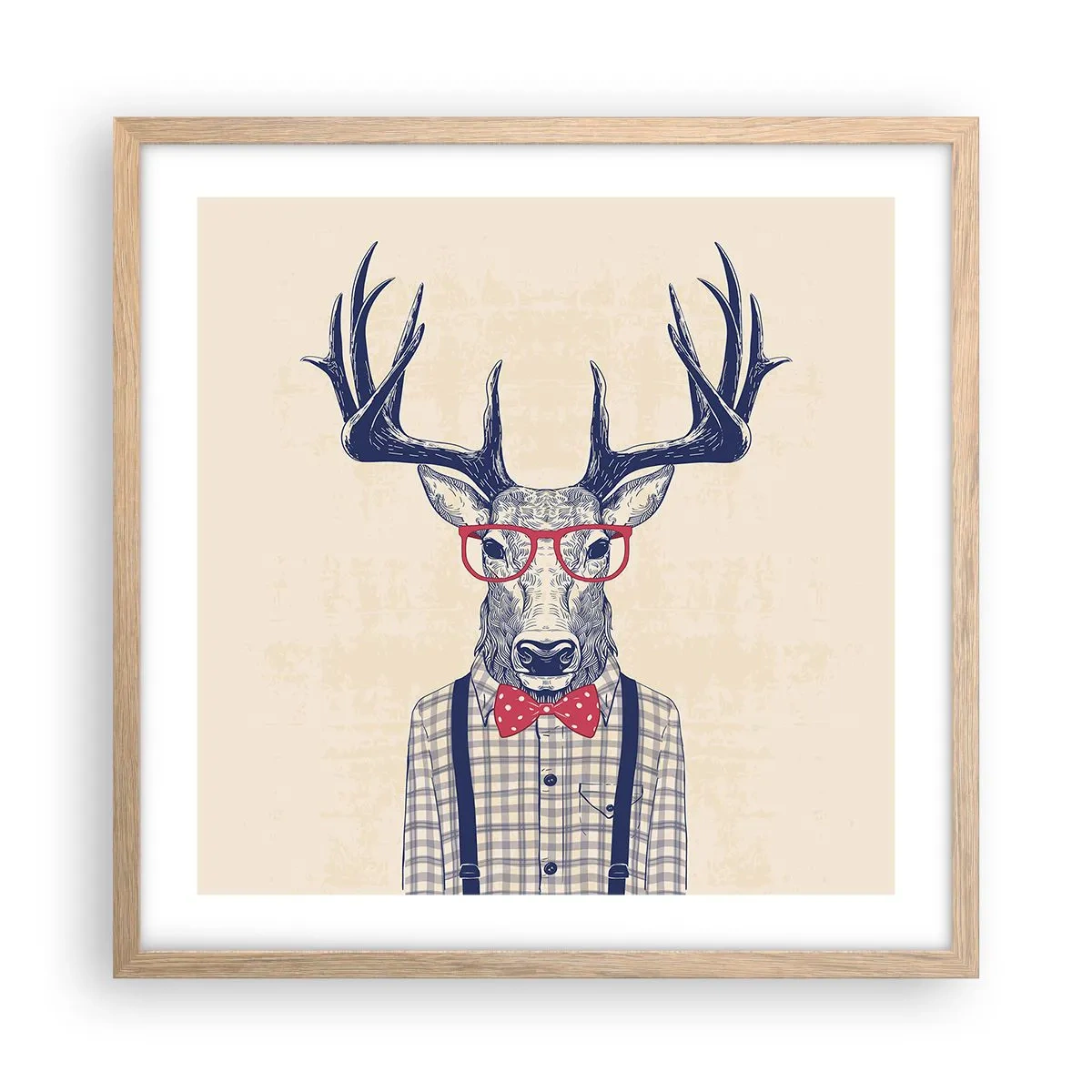 Plakat w ramie jasny dąb - Zabawna ekstrawagancja - 50x50 cm