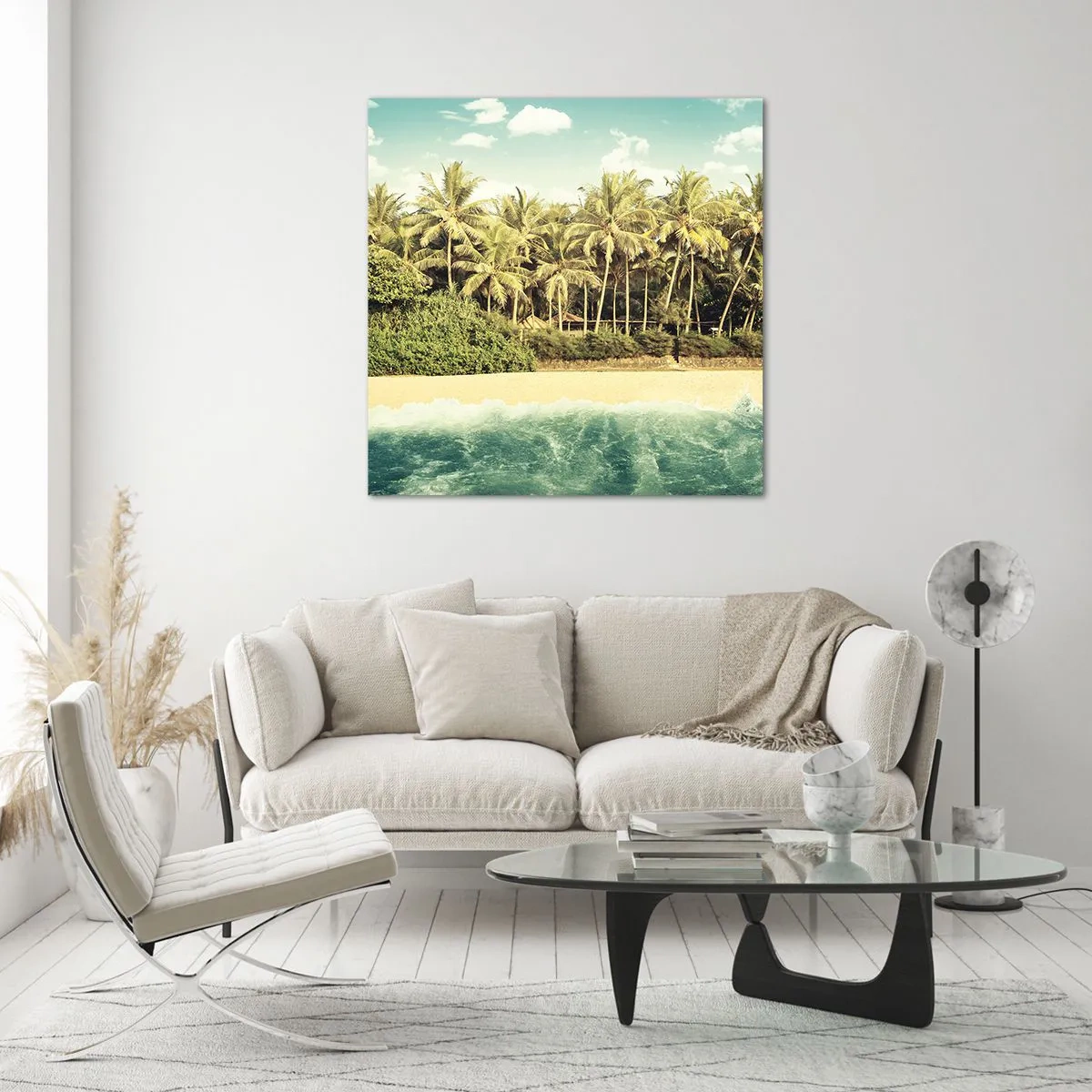 Obraz na szkle - A może tutaj? - 50x50 cm