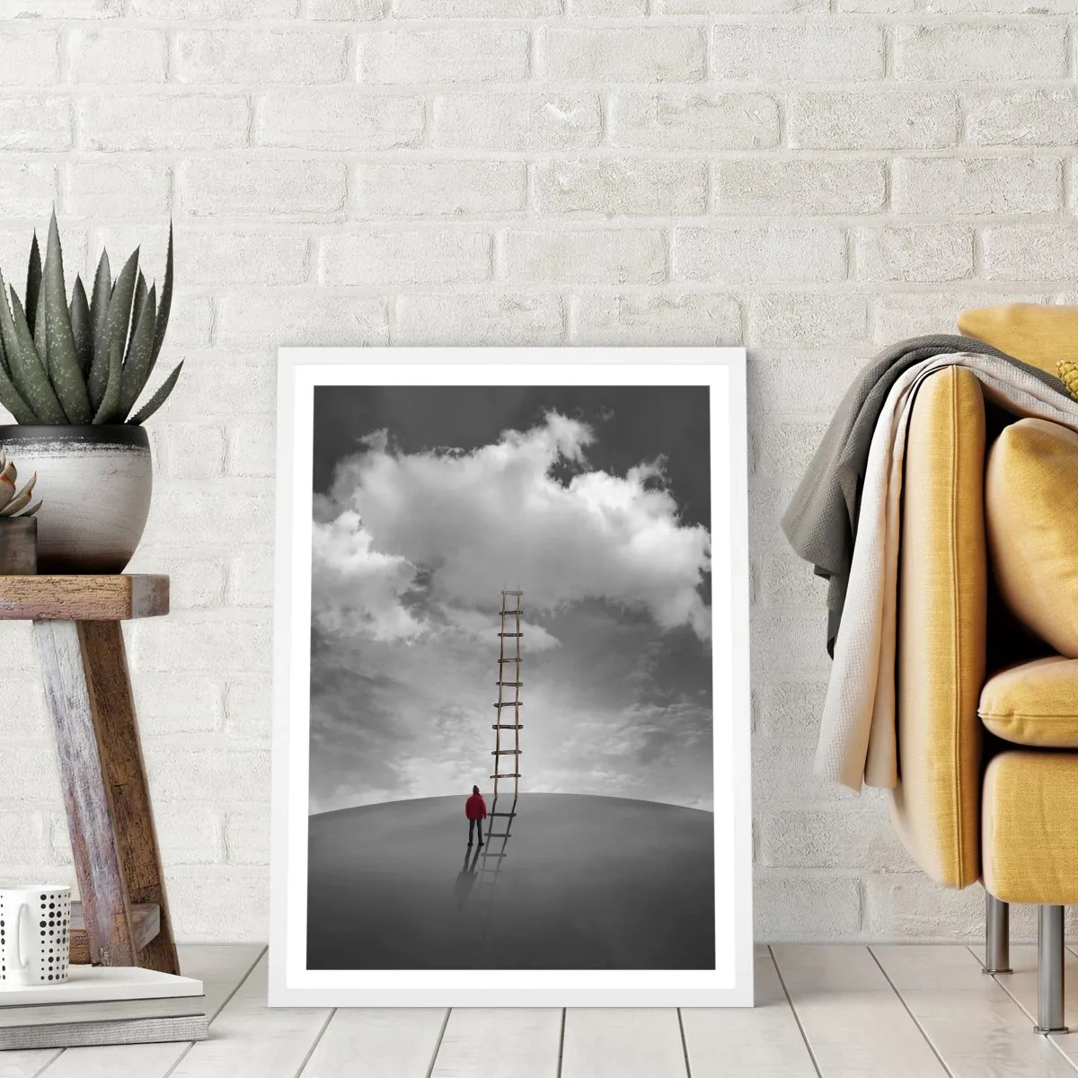 Plakat w białej ramie - Wszystko możliwe - 70x100 cm