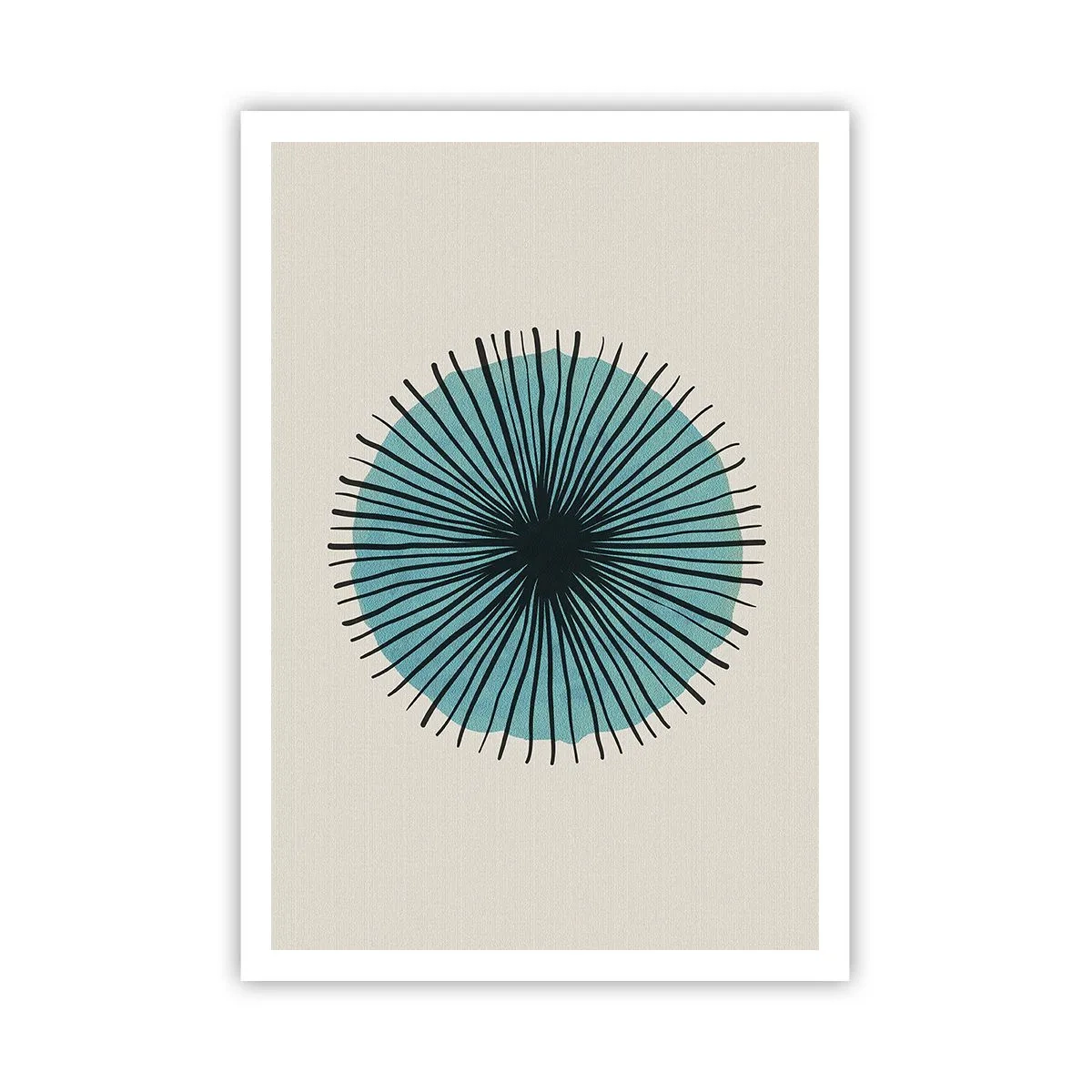 Plakat - Promieniście na błękicie - 70x100 cm