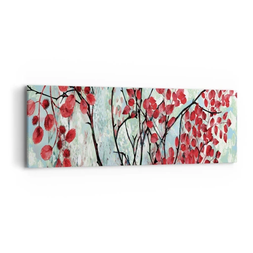 Obraz na płótnie - Drzewo w szkarłacie - 90x30 cm