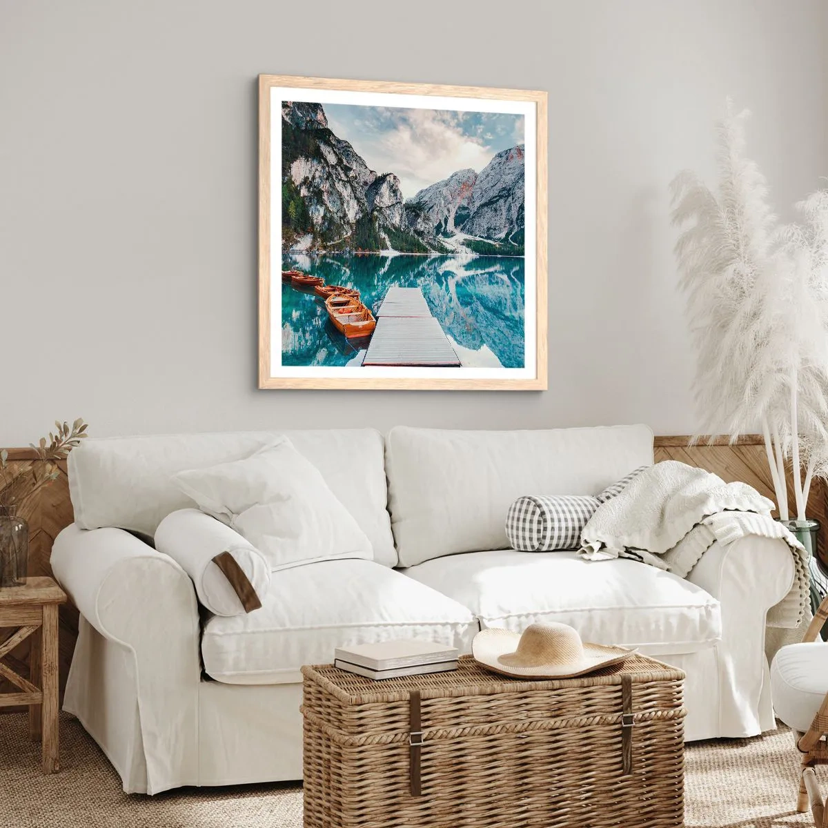 Plakat w ramie jasny dąb - Pokażemy ci piękno - 30x30 cm