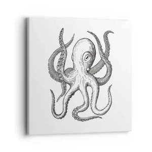 Obraz na płótnie - Tańcząca z falami - 40x40 cm