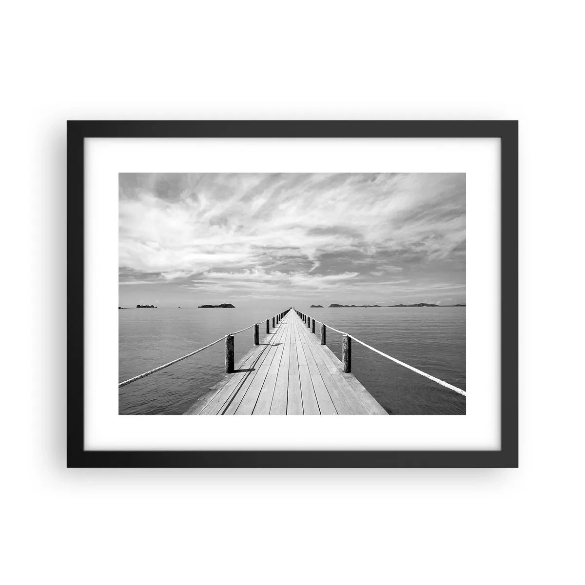 Plakat w czarnej ramie - A może podróż… - 40x30 cm
