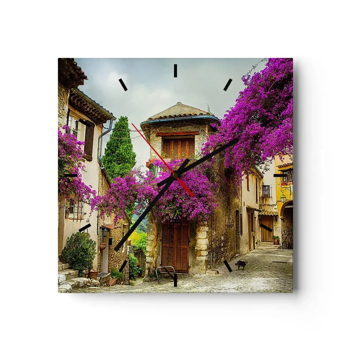 Zegar ścienny - Pod kwietnym baldachimem - 40x40 cm