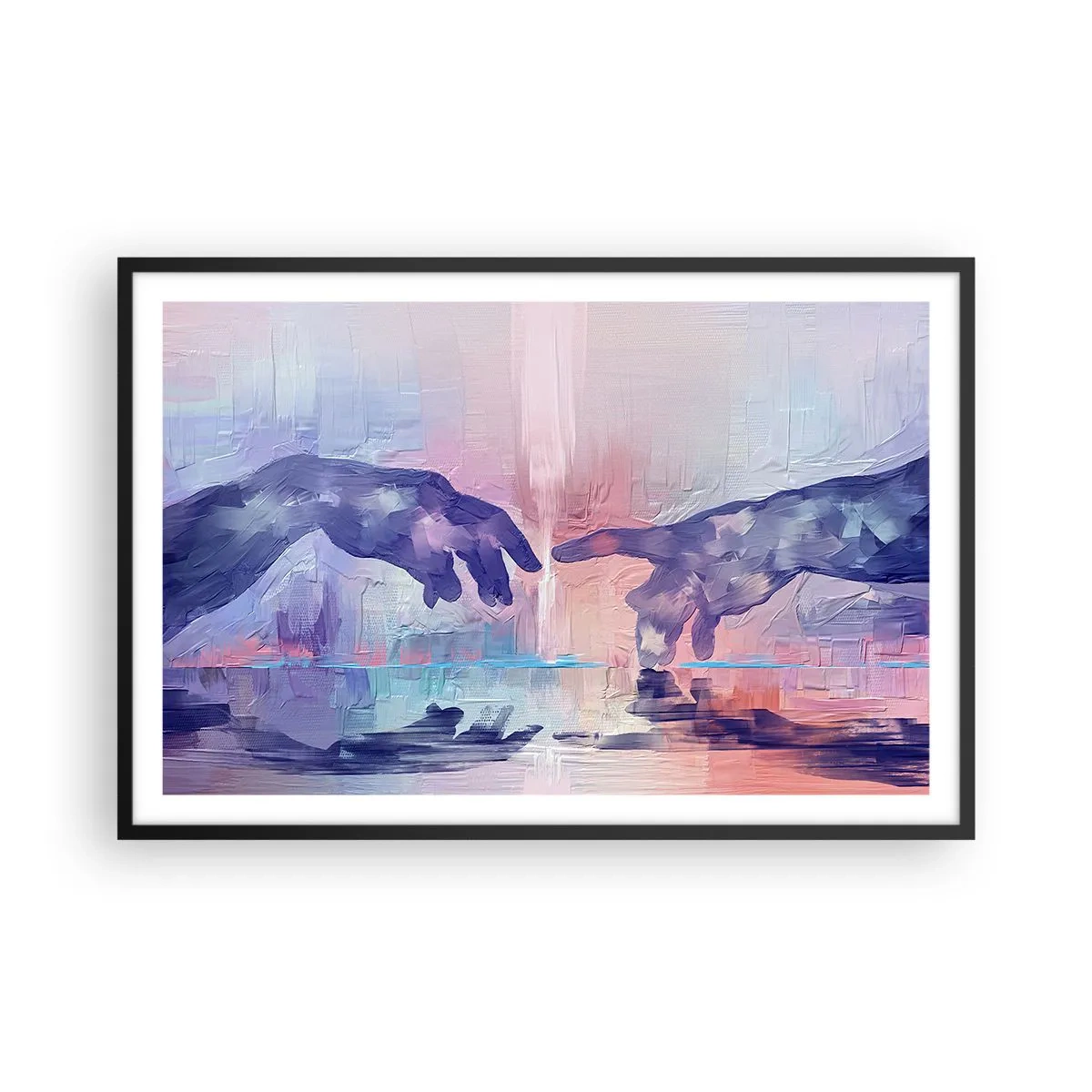 Plakat w czarnej ramie - Boska iskra życia - 91x61 cm