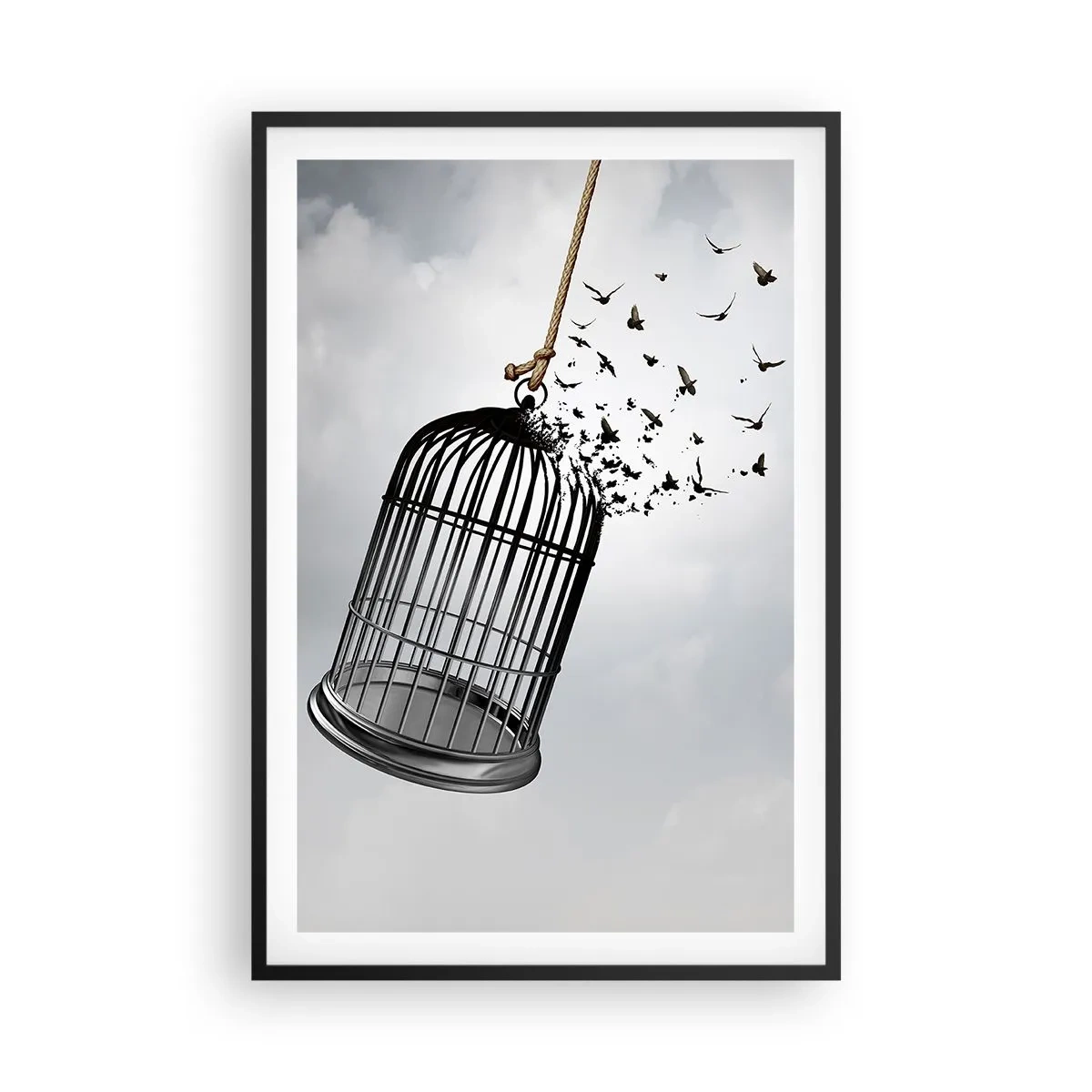 Plakat w czarnej ramie - Wiara...Nadzieja...Wolność! - 61x91 cm