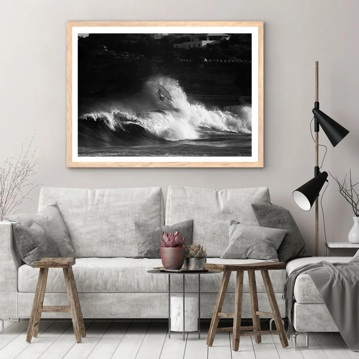 Plakat w ramie jasny dąb - Wyzwanie przyjęte! - 40x30 cm