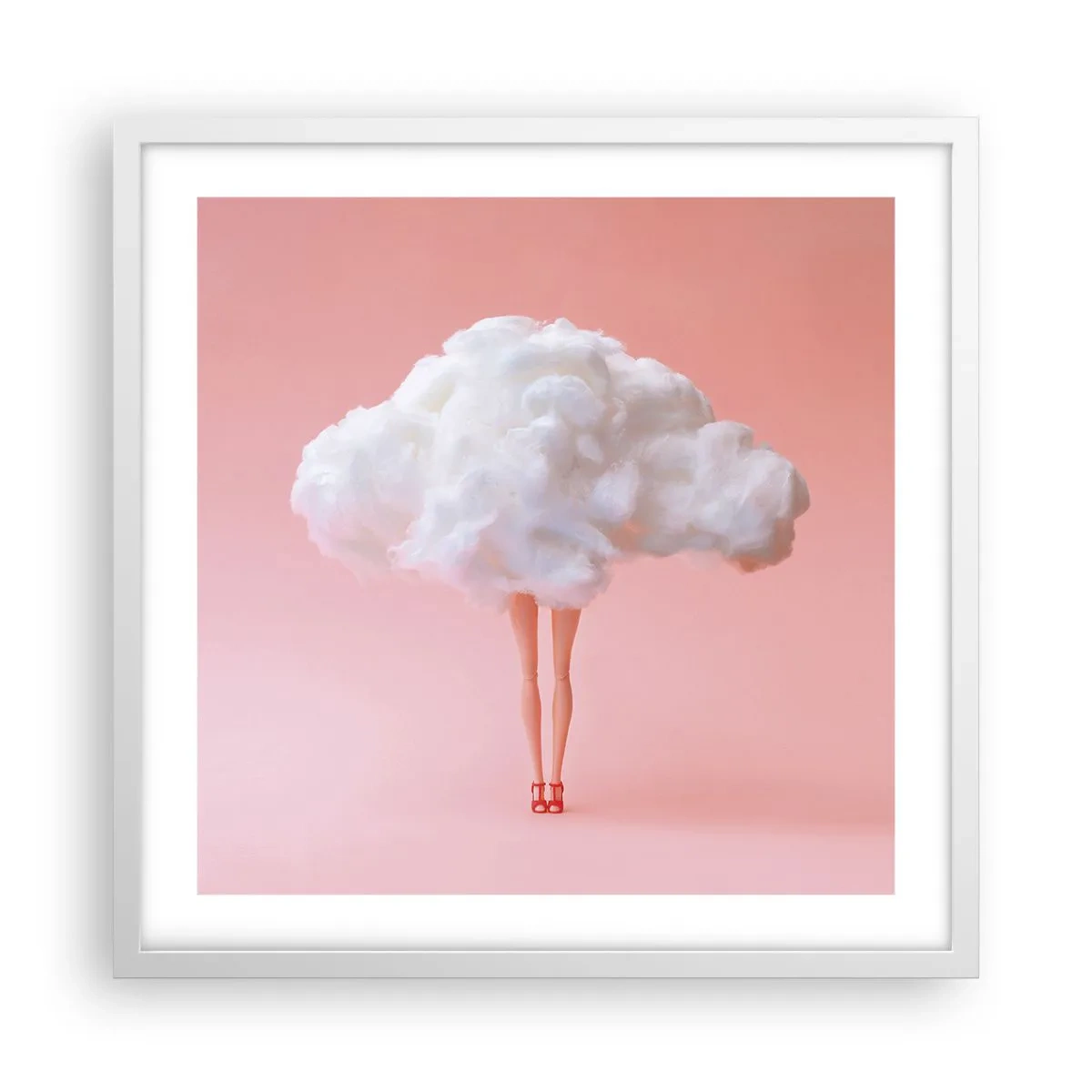 Plakat w białej ramie - Słodka obietnica - 50x50 cm