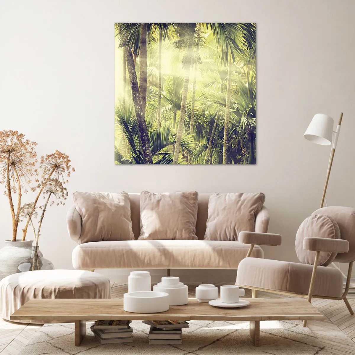 Obraz na płótnie - W zielonym żarze - 70x70 cm