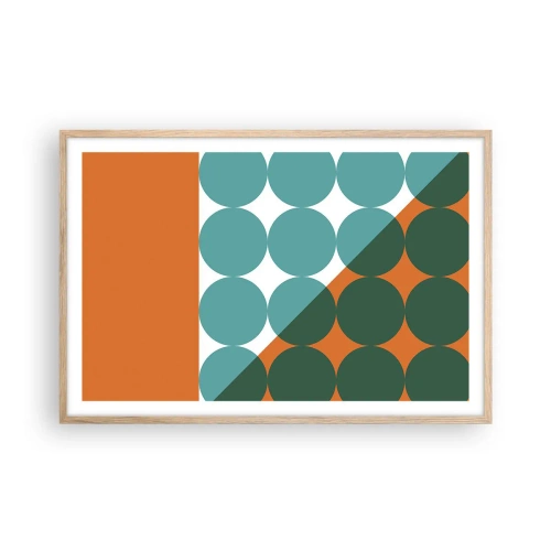 Plakat w ramie jasny dąb - W górę i na skos - 91x61 cm