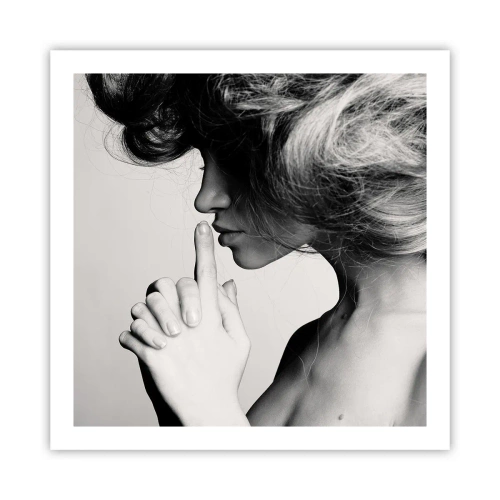 Plakat - Zasłuchana w sobie - 60x60 cm