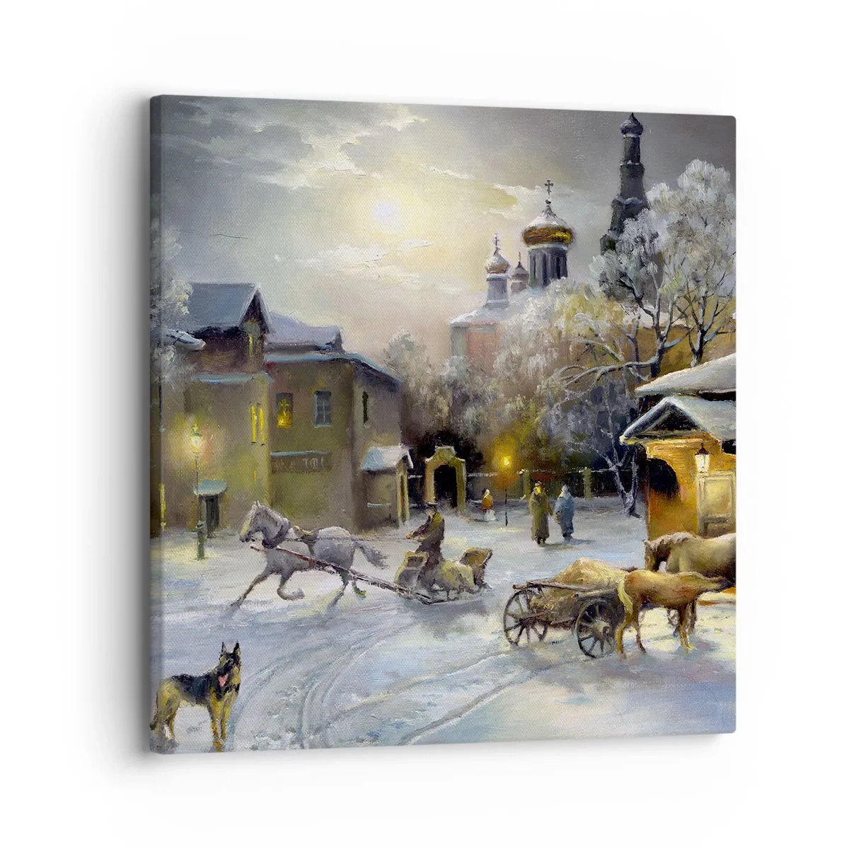 Obraz na płótnie - Magia rosyjskiej zimy - 30x30 cm