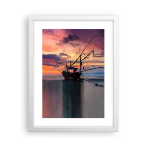 Plakat w białej ramie - Egzotyczny wieczór - 30x40 cm