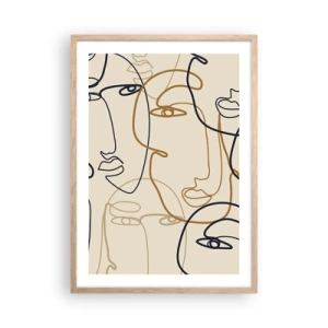 Plakat w ramie jasny dąb - Portret zwielokrotniony - 50x70 cm