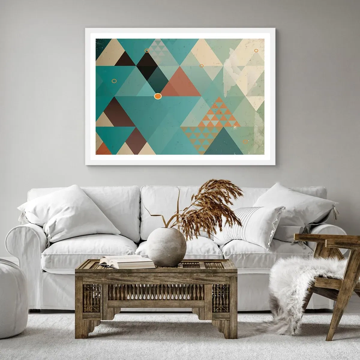 Plakat w białej ramie - Jedność wielości, wielość jedności - 91x61 cm