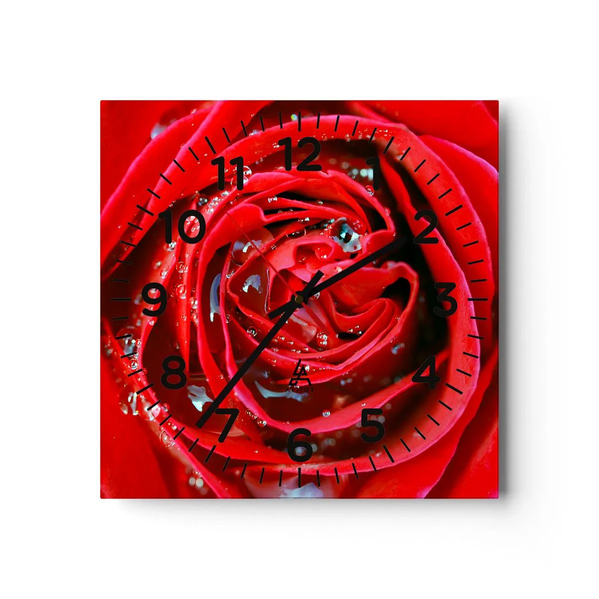 Zegar ścienny - W kroplach rosy - 30x30 cm