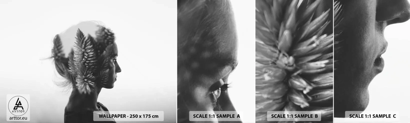 Fototapeta Próbka Samoprzylepna Deluxe Sticker - Pani sosnowego lasu - Abstrakcja, Kobieta, Sztuka - 100x30 cm