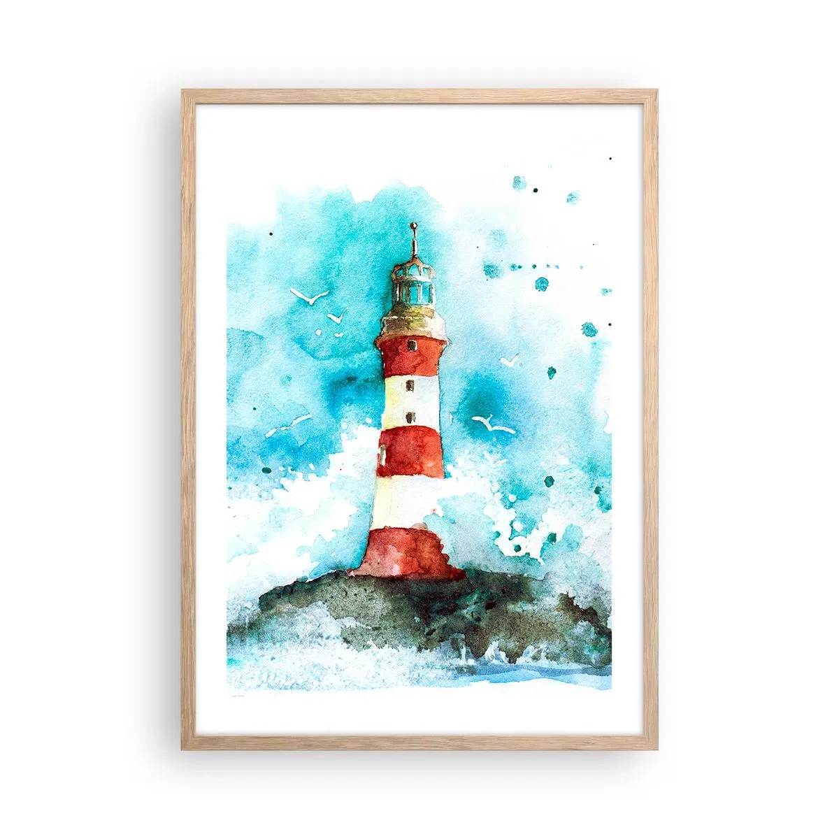 Plakat w ramie jasny dąb - Jedność żywiołów - 50x70 cm