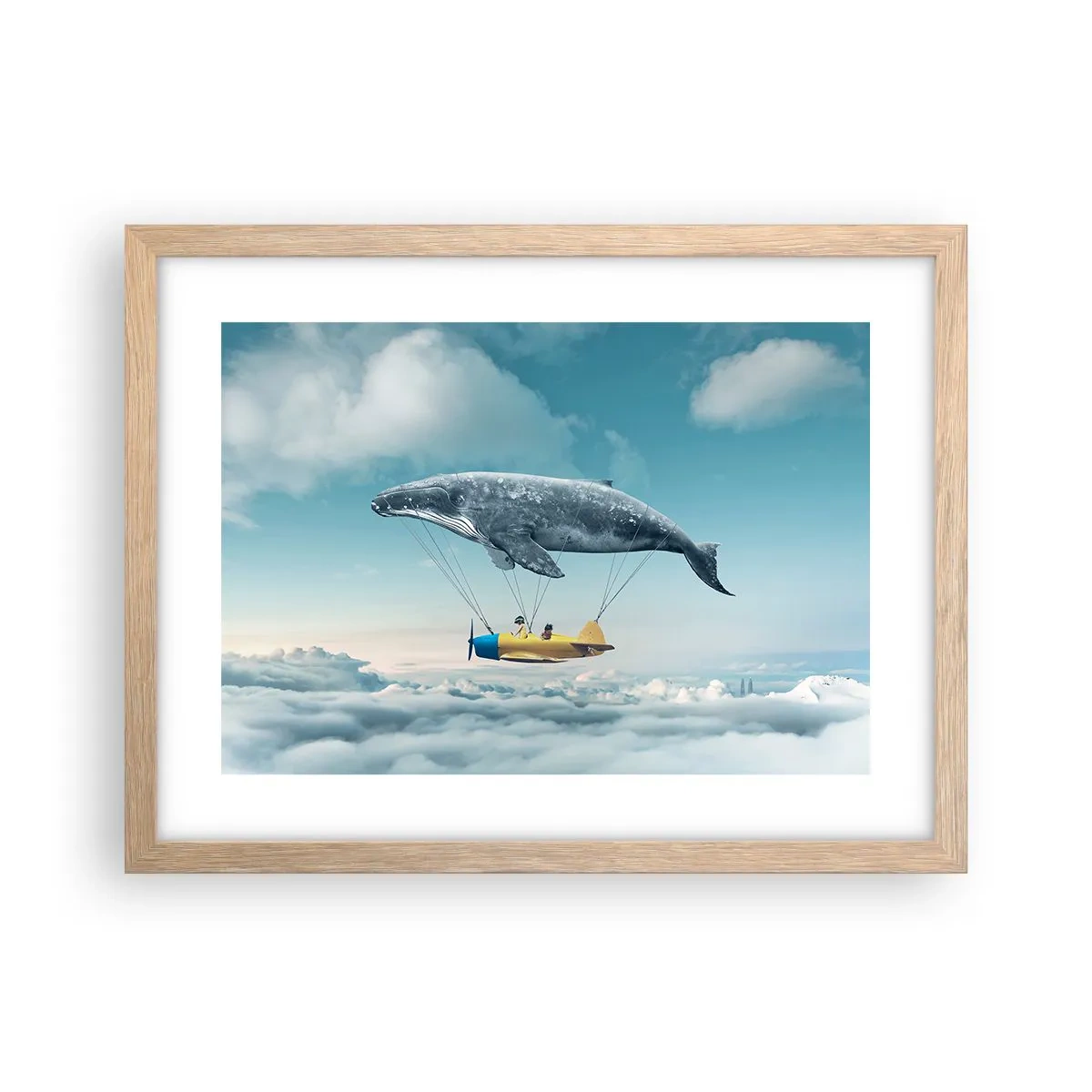 Plakat w ramie jasny dąb - Dlaczego nie? - 40x30 cm