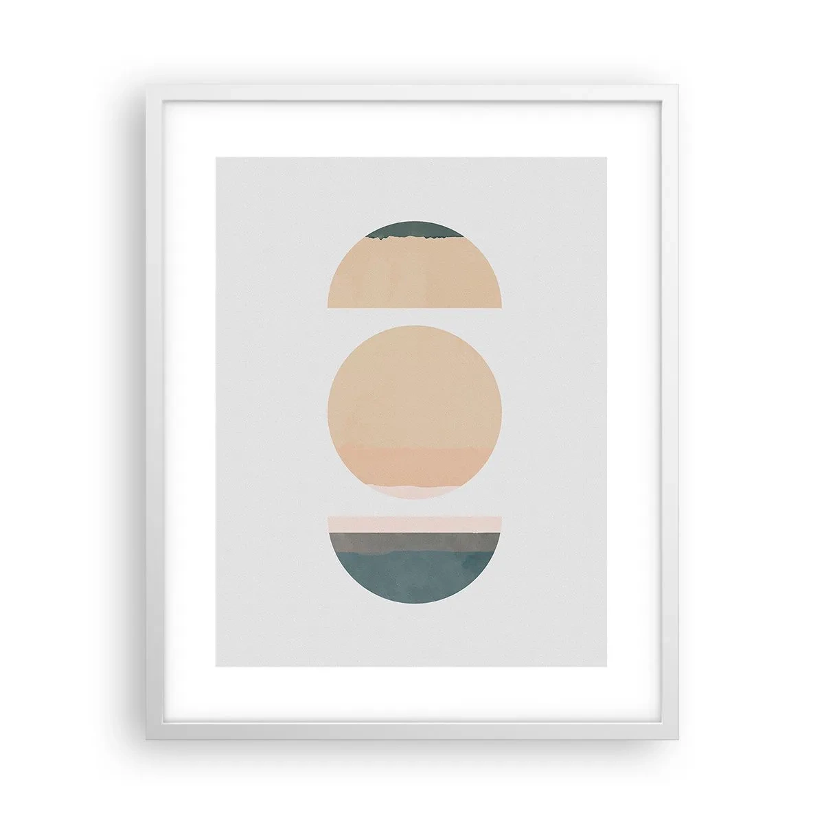 Plakat w białej ramie - Koło za kołem - 40x50 cm