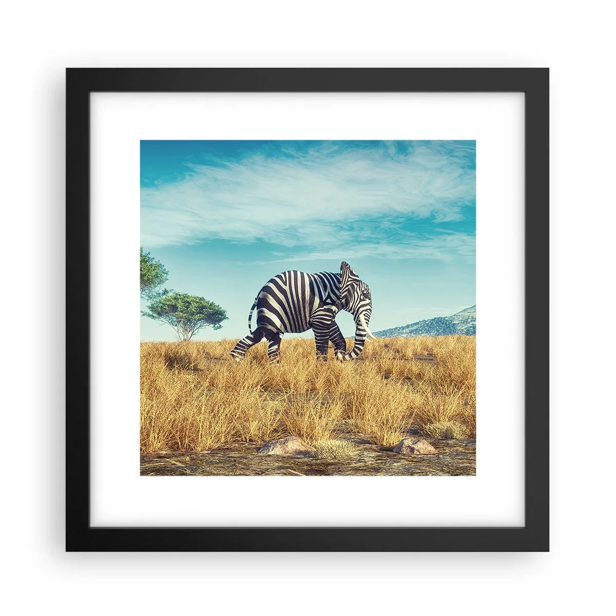 Plakat w czarnej ramie - Szarość już niemodna - 30x30 cm