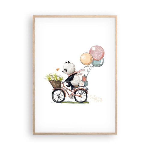 Plakat w ramie jasny dąb - Szczęśliwy dzień - 70x100 cm
