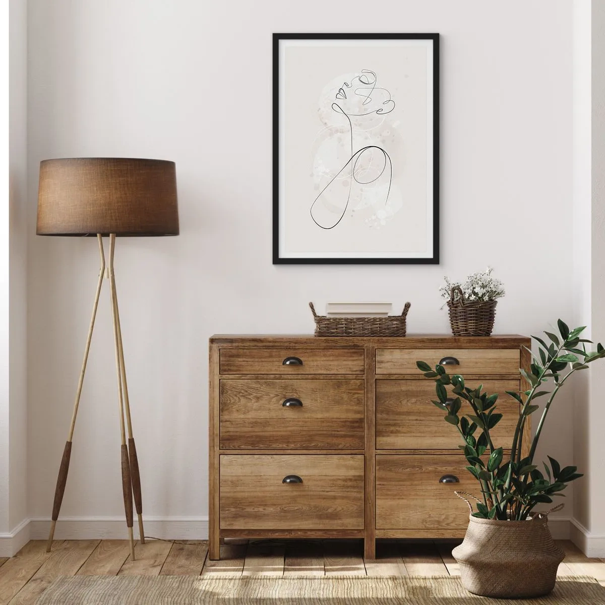 Plakat w czarnej ramie - Spirala piękna - 70x100 cm