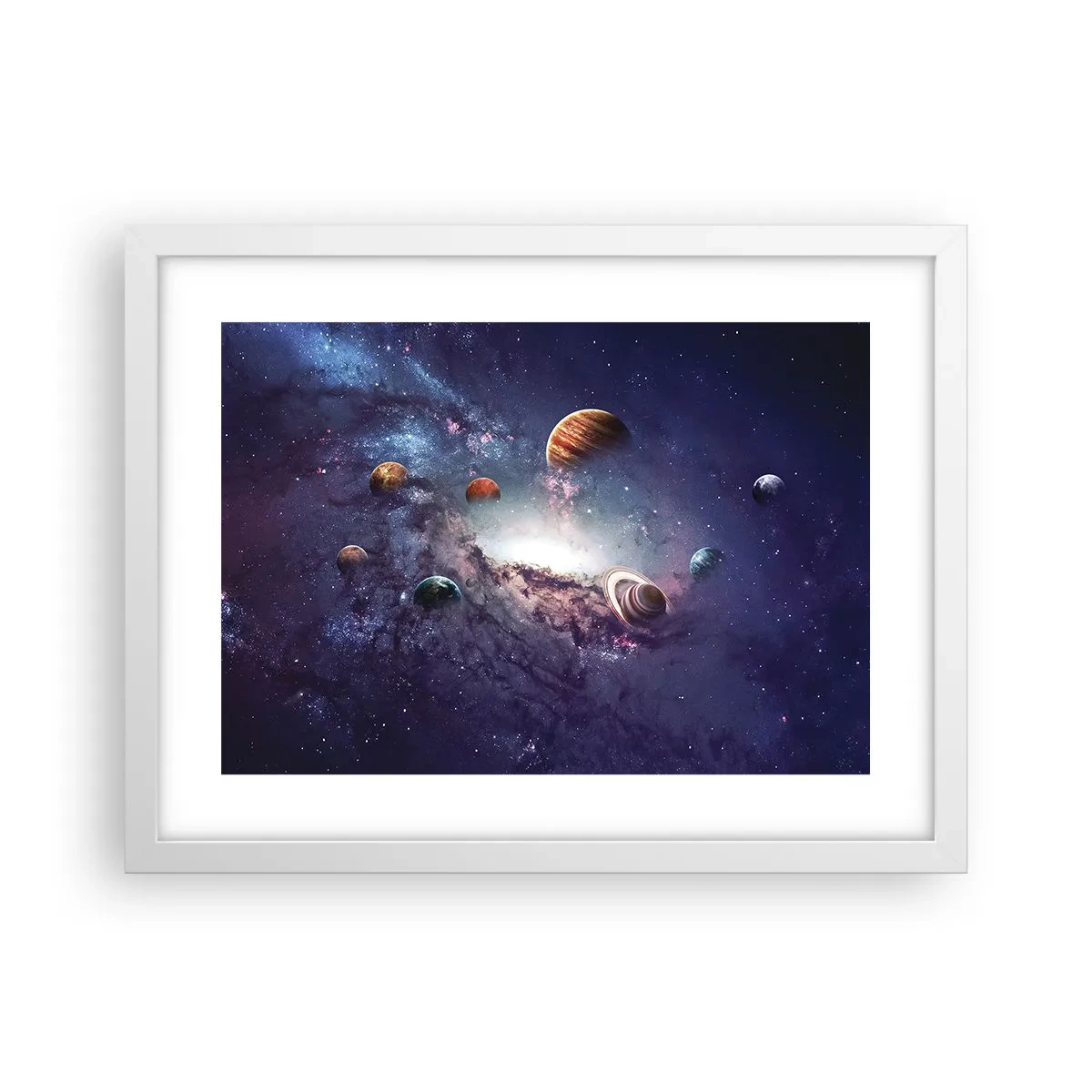 Plakat w białej ramie - Układ słoneczno-taneczny - 40x30 cm