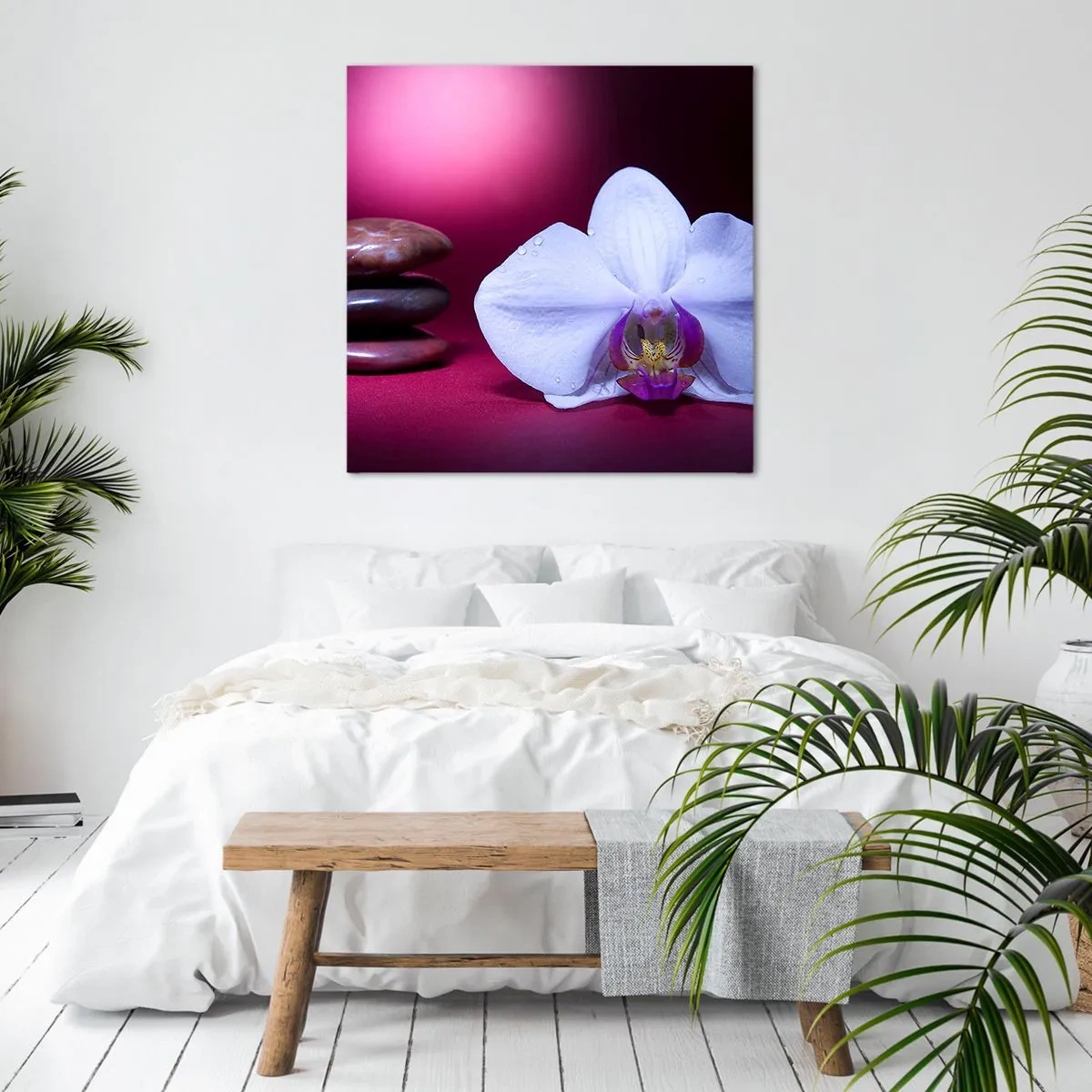 Obraz na płótnie - Studium świeżości w fiolecie - 40x40 cm